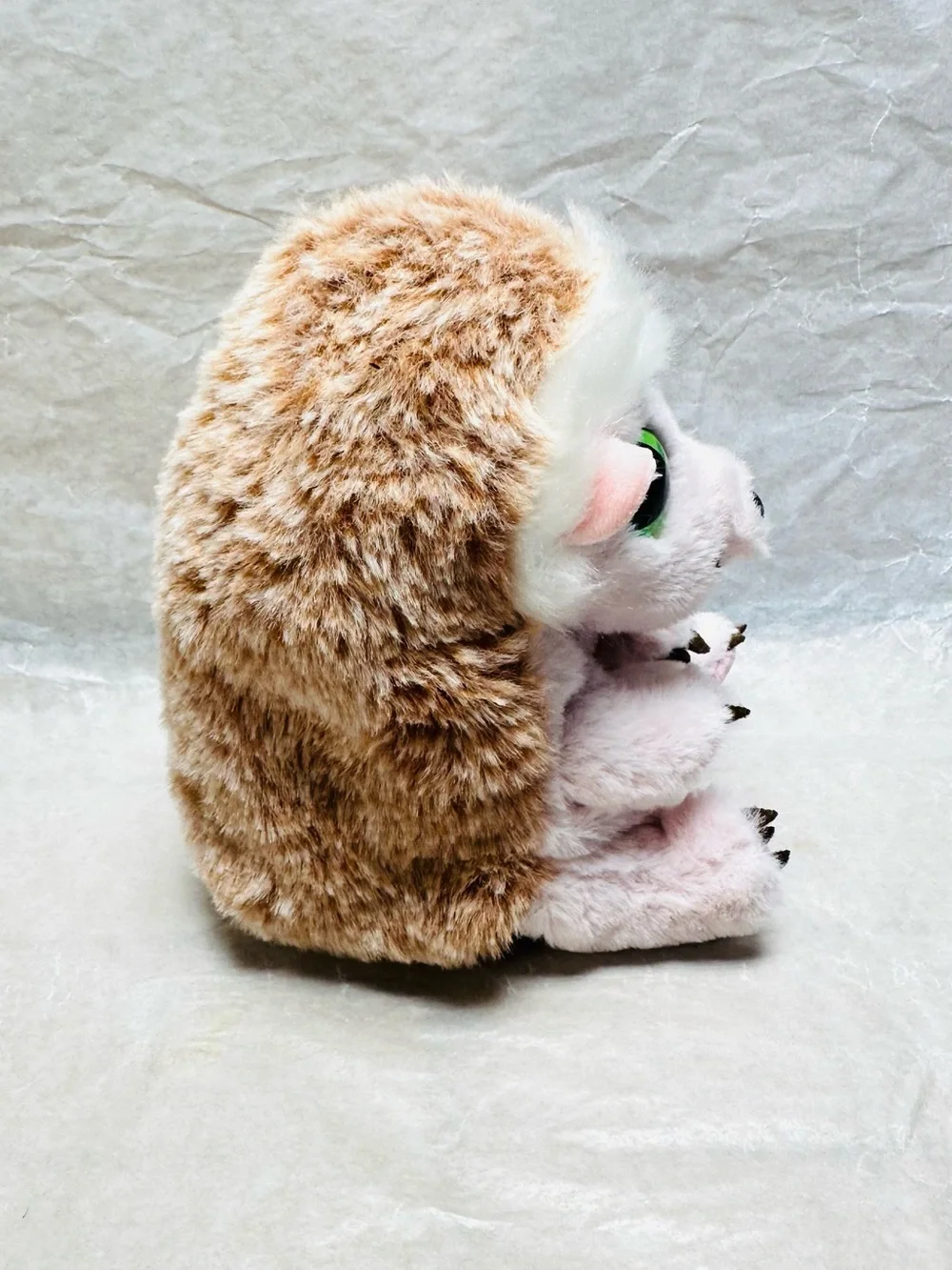 Ty Pink and Brown Hedgehog Beanie Baby with Green Glitter Eyes